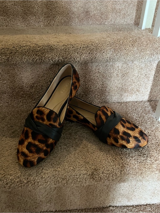Talbots Shoes - Talbots Leopard Print Flats with Black Band